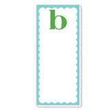 Skinny Scalloped Initial Notepad-Rosannebeck