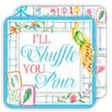 I'll Shuffle You Pour Die-Cut Coasters-Rosannebeck