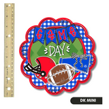 Red and Blue Game Day Scallop Mini