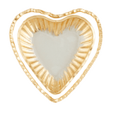 Gold Edge Heart Tidbit Tray