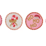 Beaded Holiday Coaster Set