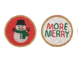 Beaded Holiday Coaster Set