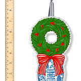 Blue and White Wreath Topiary Acrylic Ornament
