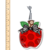 Apple Bow Acrylic Ornament