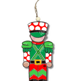 Red and Green Dot Soldier Acrylic Ornament