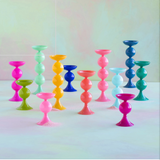 Sugar Plum Pillar Candle Holders, 12 assorted