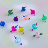 Small Finial Glass Ornaments, 12 Assorted