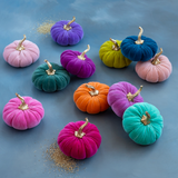 8" Glitterville Velvet Pumpkin