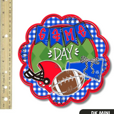 Red and Blue Gameday Scallop Mini