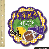 Purple and Yellow Gold Gameday Scallop Mini