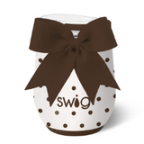 Mocha Dots Stemless Wine Glass 12oz