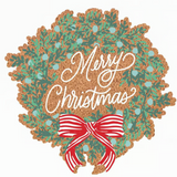 Merry Christmas Wreath Doormat