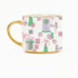 Christmas Cottage Pattern Cafe Mug