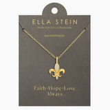 Gold Fleur De Lys Pendant Necklace