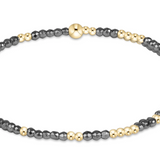 Hope Unwritten Silver Faceted Hermatite 2mm Bracelet