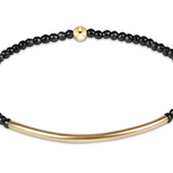 Bliss Bar Gold 2mm Faceted Hermatite Bracelet