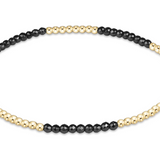 Blissful faceted Hermatite 2mm Bracelet