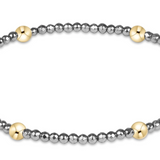 Presence Silver Faceted Hermatite 2mm Bracelet