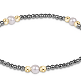 Purpose Pearl 4mm Silver Faceted Hematite Bracelet
