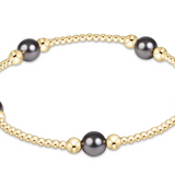Purpose Pearl Dark Grey Gold Bracelet