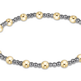 Sincerity Silver Faceted Hematite 2mm Bracelet