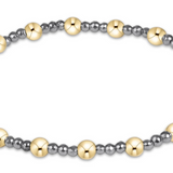 Extends Sincerity Silver Faceted Hematite 2mm Bracelet