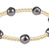 Extends Admire Pearl Dark Grey 3mm Gold Bracelet