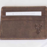 Deer Leather Embossed Slim Wallet