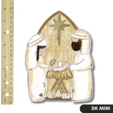 White and Gold Nativity Mini