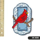 Blue and White Cardinal Mini