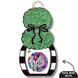 Black and White Topiary Hanger with Mini