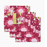 Floral Initial Dishcloth Set