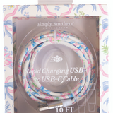 10ft Rapid Charging Type-C Cable