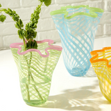 Swirl Flare Hand Blown Vase