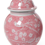 Pink Covered Chinoiserie Vase