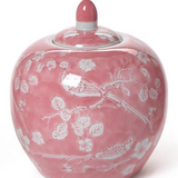Pink Covered Chinoiserie Vase