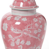 Pink Covered Chinoiserie Vase