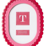 Double Scallop Pink Frame