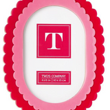 Double Scallop Pink Frame