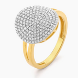 Gold Right Round Statement Ring
