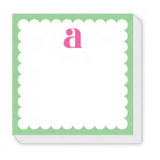 Scalloped Monogram Block Notepad-Rosannebeck