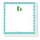 Scalloped Monogram Block Notepad-Rosannebeck