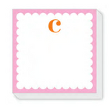 Scalloped Monogram Block Notepad-Rosannebeck