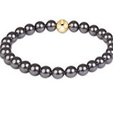 Classic Pearl Dark Grey Bracelet