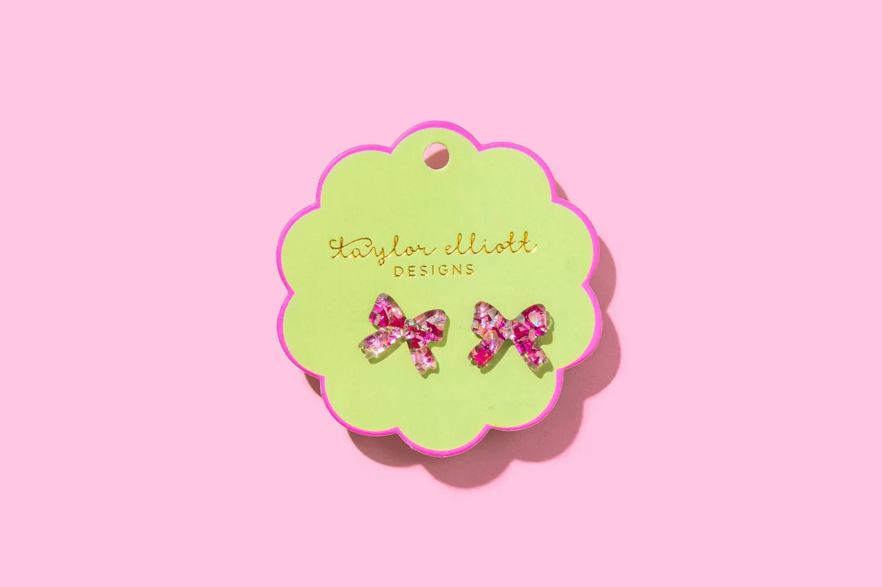 Confetti Bow Stud