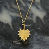Initial Heart Necklace: K