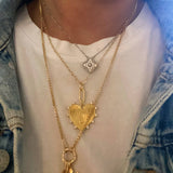 Initial Heart Necklace: K