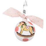 Baby's 1st Rocking Horse Ornament (Pink)