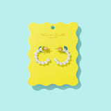 Olivia Gold-Plated w/ Pearls Hoop Earrings