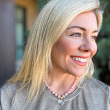 Lottie Pink + Multi-Color w/Dangle Heart Necklace